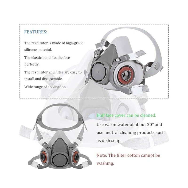 P100 Particulate Welding Painting Dust Construction Half Face Respirator Mask US