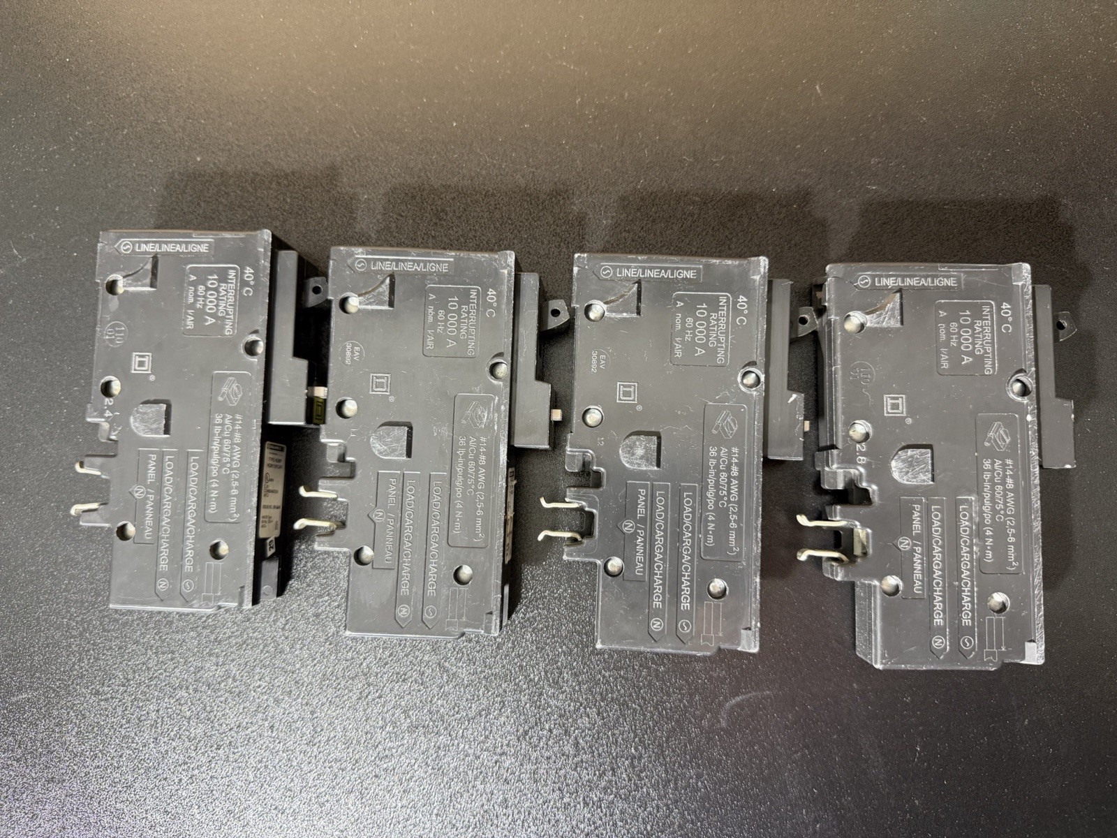Square D HOM115PCAFI 15A Combination AFCI Circuit Breaker Lot of 4, 1-Pole, 120V