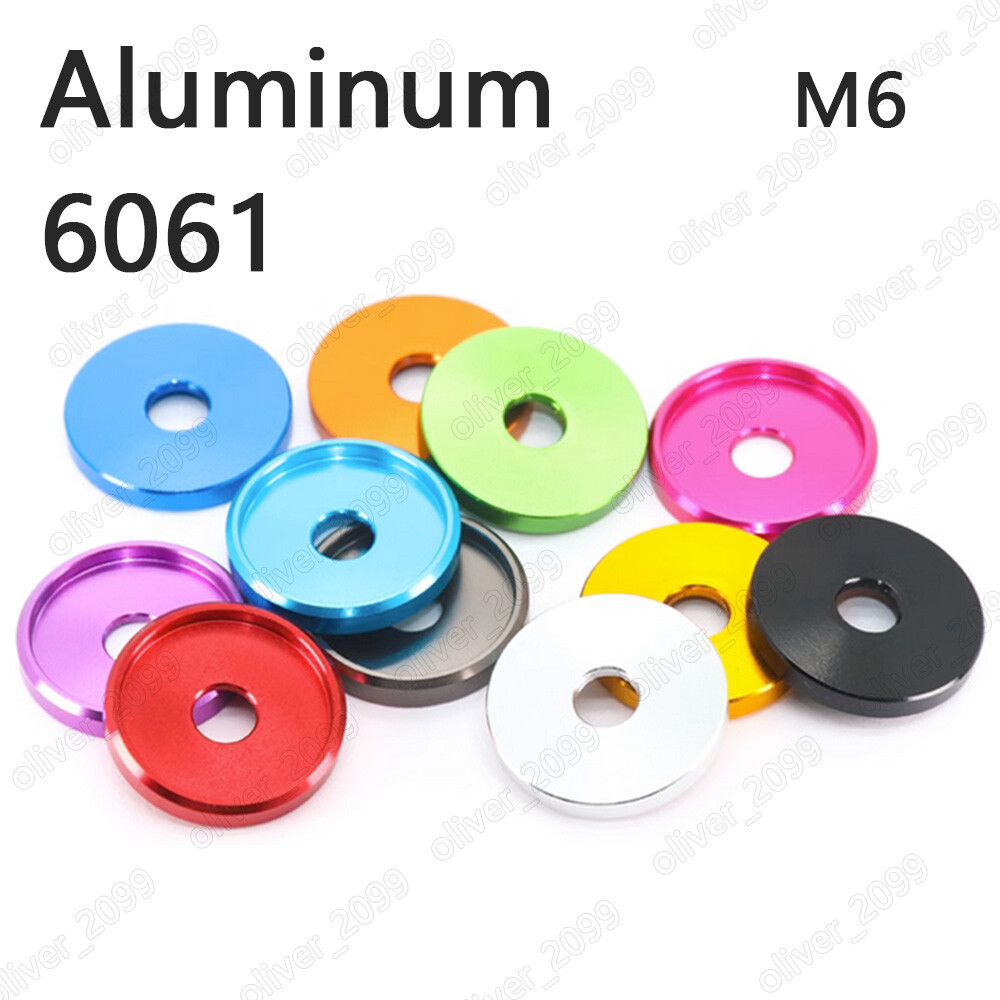 Aluminum 6061 Fisheye Washer Gasket For Big Head Screws License Plate Gasket M6