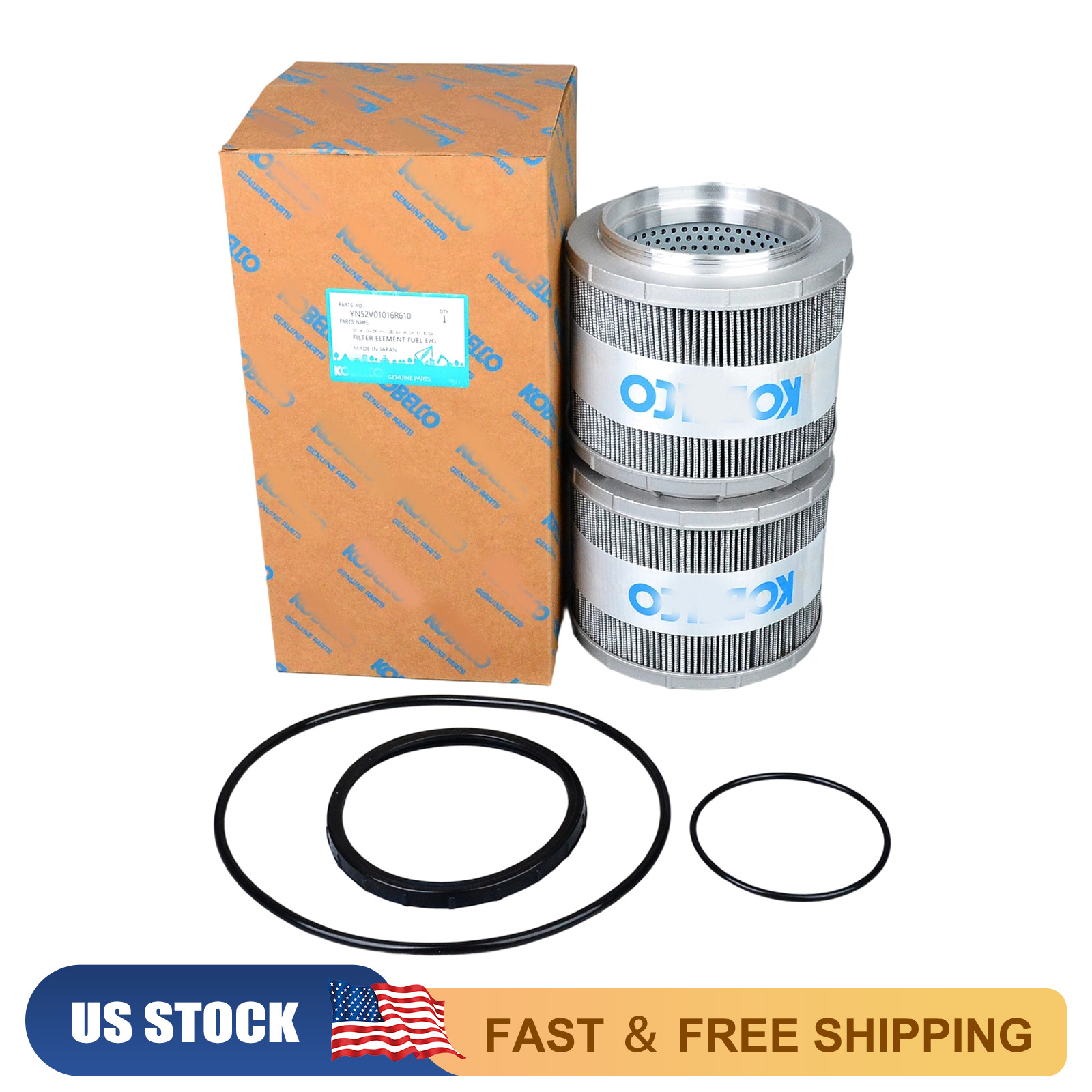 For Kobelco Excavator Hydraulic Filter Cover Kit YN52V01016R610