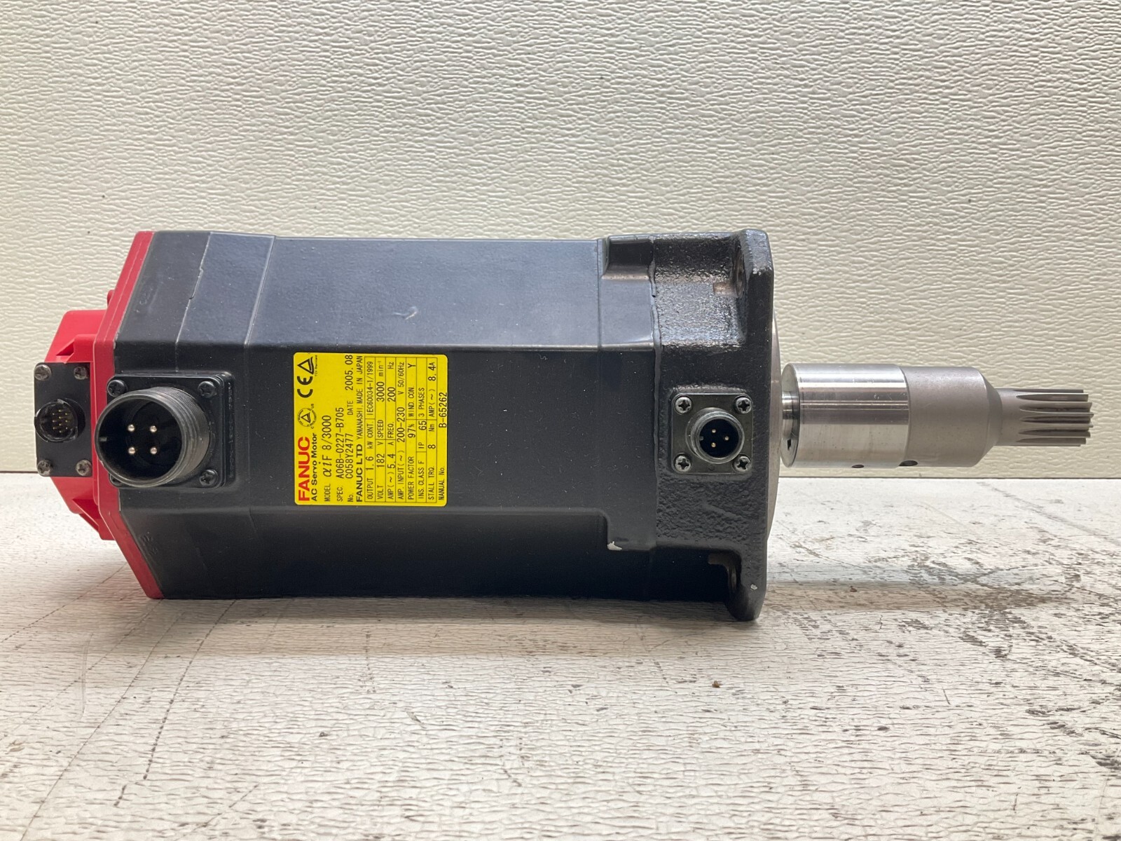 Fanuc A06B-0227-B705 aiF 8/3000 AC Servo Motor 182 V 1.6 kW A06B0227B705 A06B