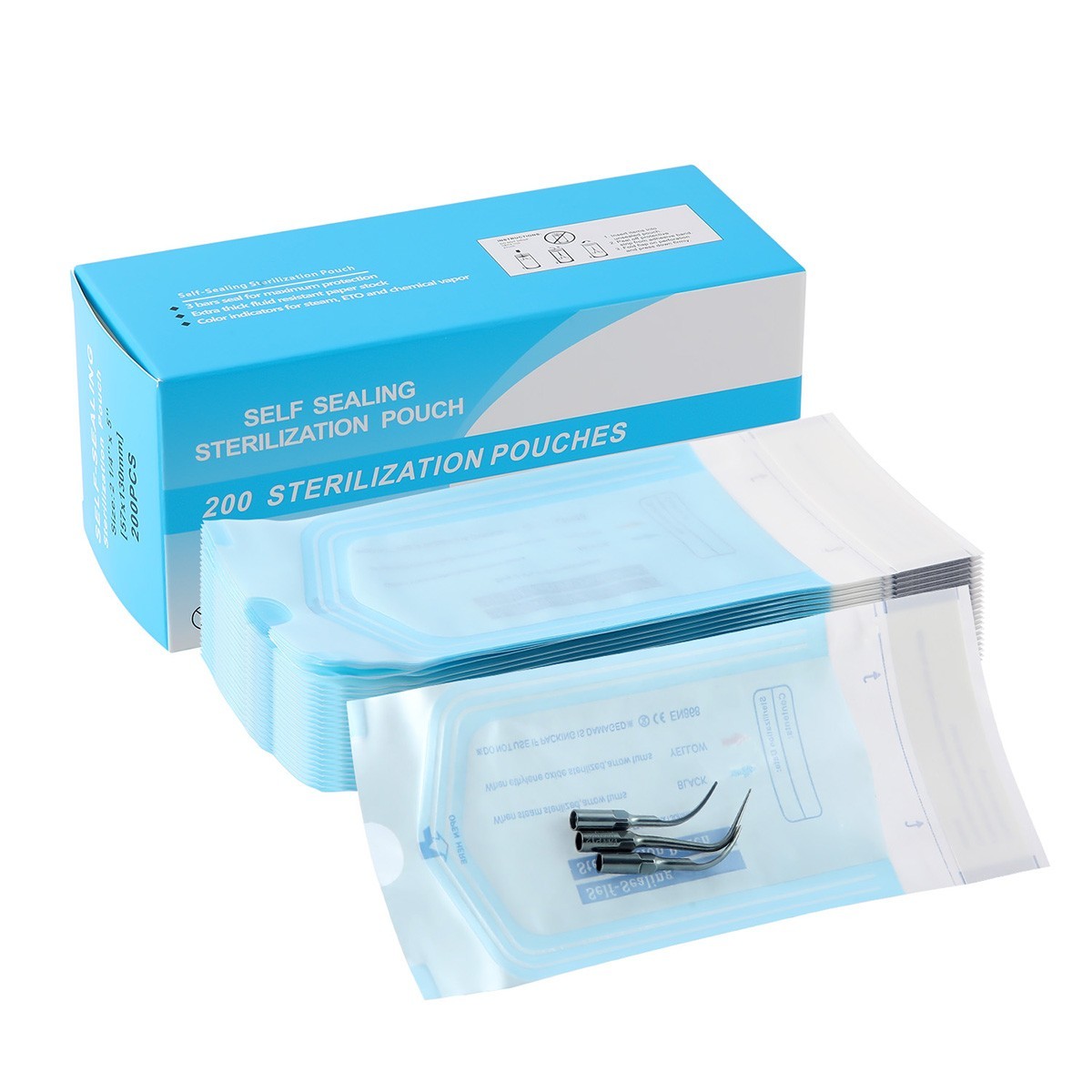 Self Sterilization Pouches Pouch Autoclave, Sterilizer Bags Dental Tattoo Nail