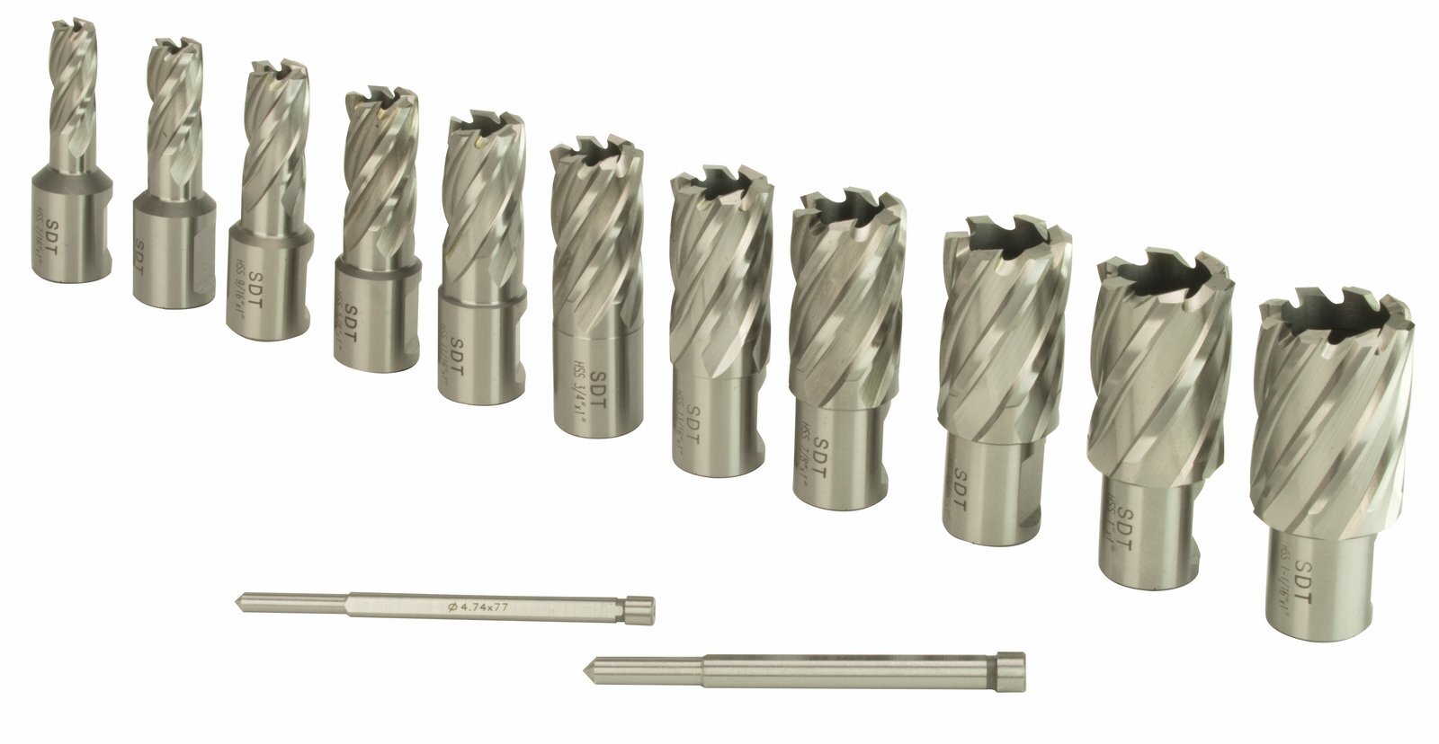 Steel Dragon Tools® 13pc. High Speed Steel HSS Annular Cutter Kit 1″ Depth