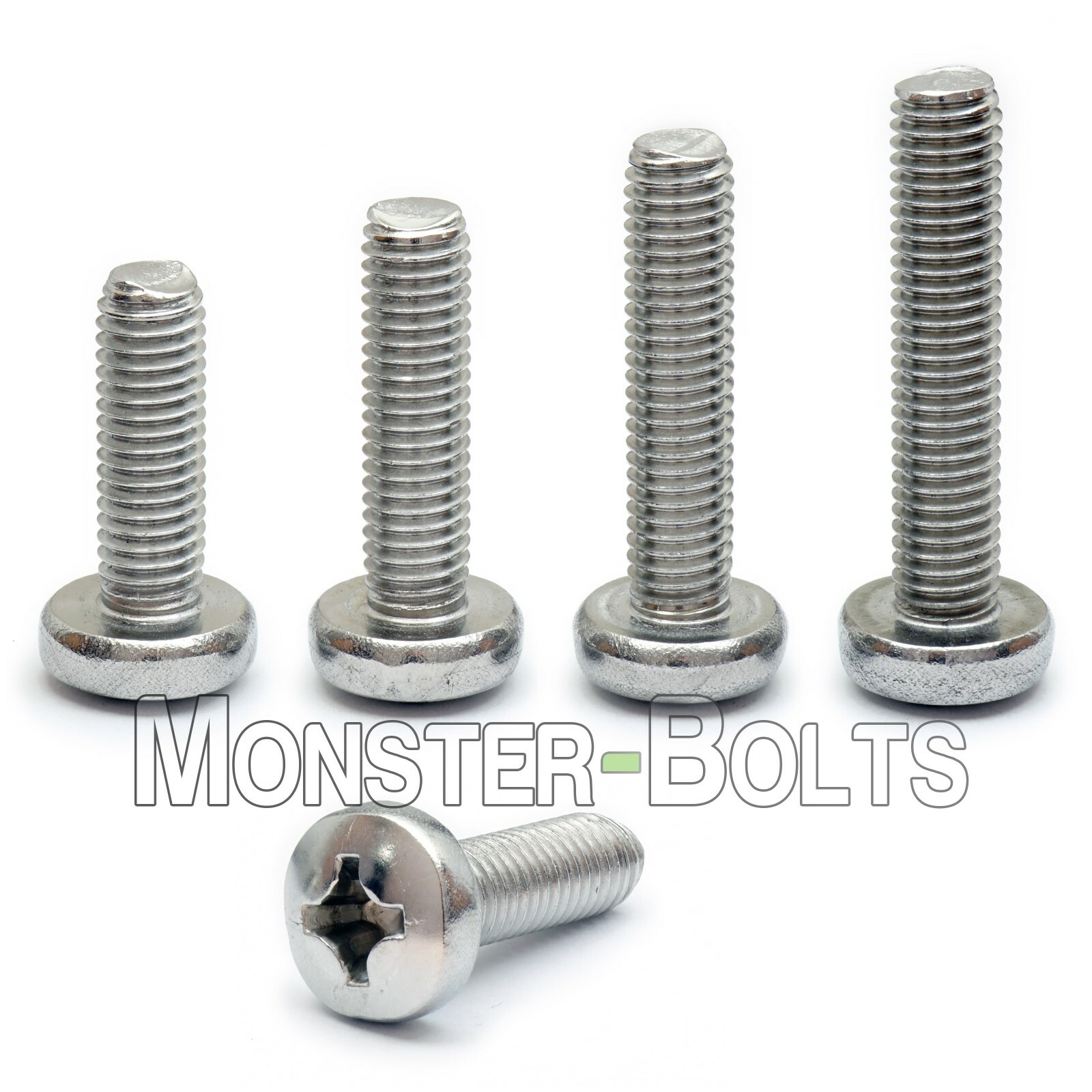 M3 Stainless Steel Phillips Pan Head Machine Screws, DIN 7985A Metric A2 18-8