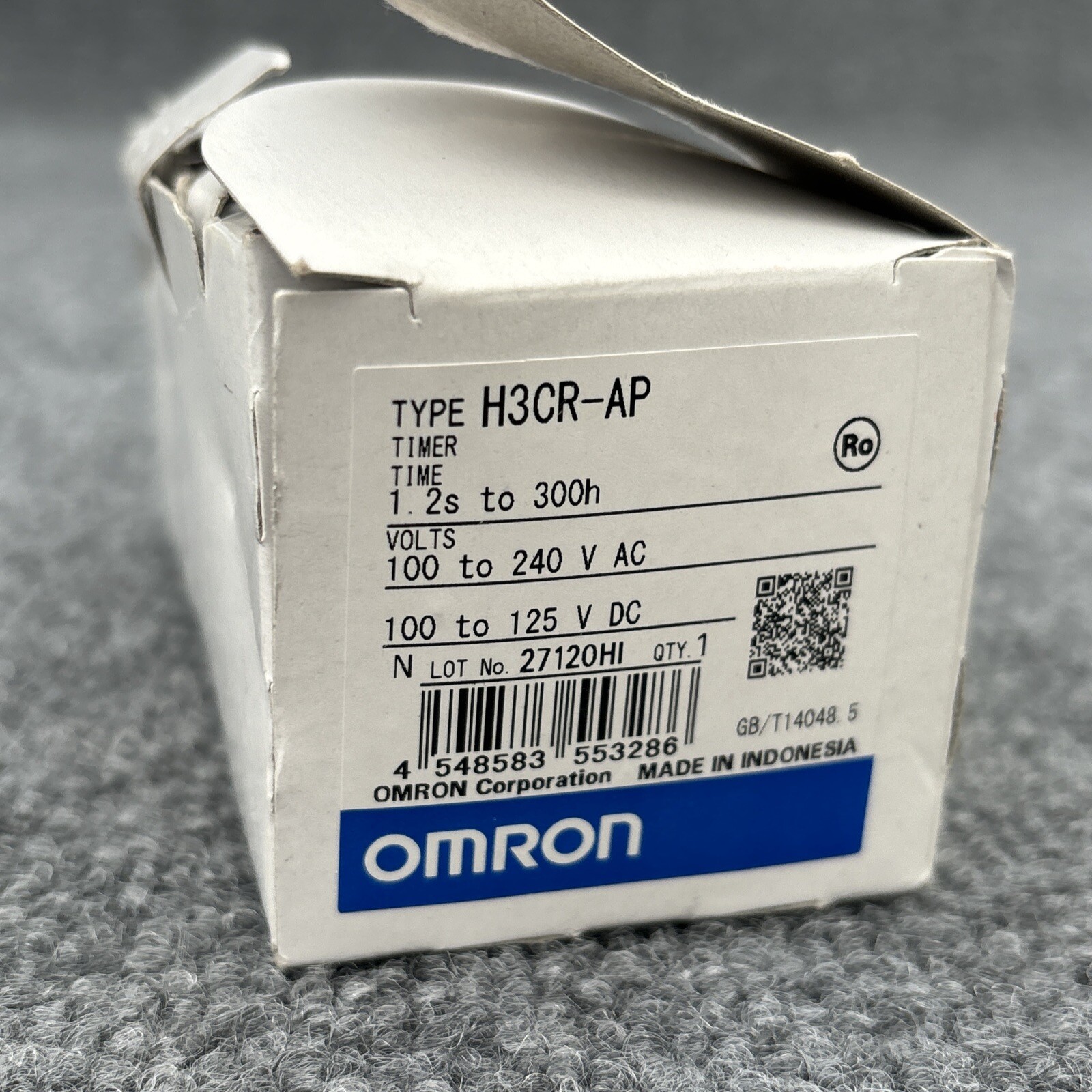 Omron H3CR-AP PLC Timer Module 1.2S to 300H New