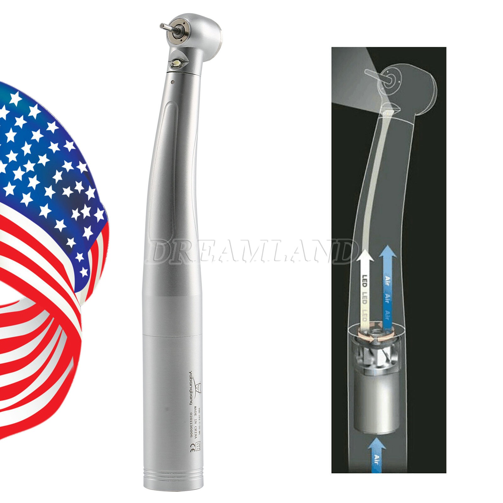 Big Head Dental LED E-generator/Fiber Optic Handpiece Fit KaV 4/6Hole Coupler