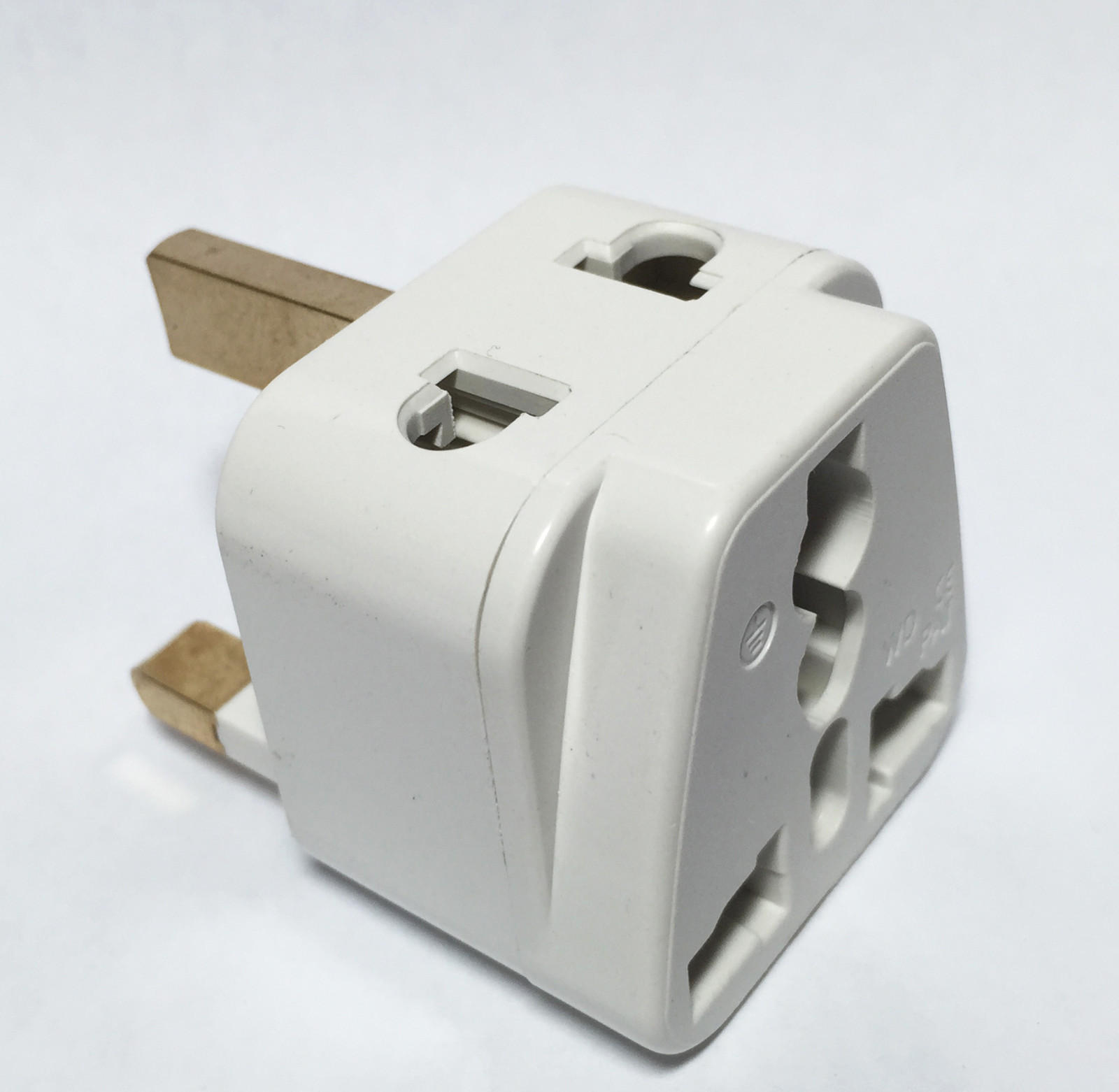 Tmvel 2-in-1 Type G Plug Grounded Adapter for UK Hong Kong UAE Singapore