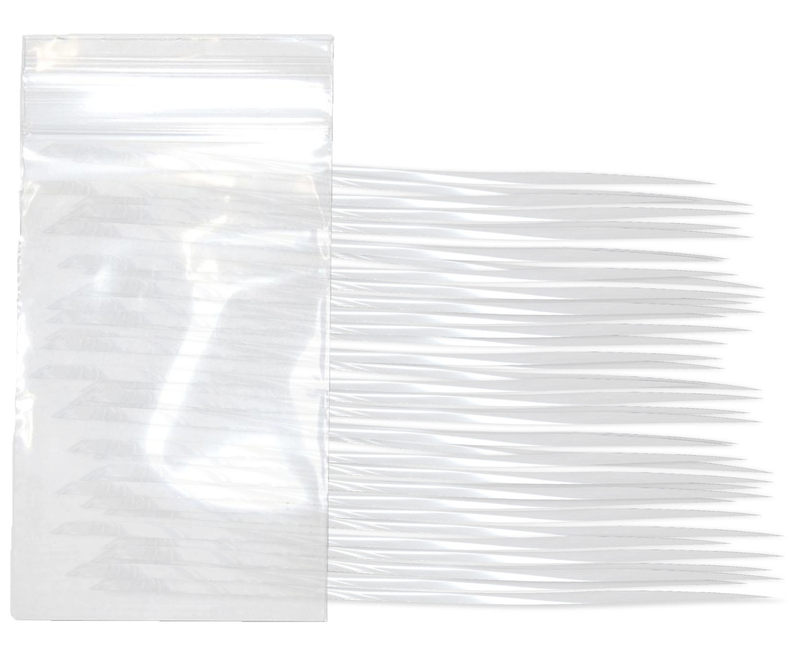 100 Pack 2 Mil, Clear ZipLock Bags, 2×3, 3×4, 4×6 Resealable Jewelry Zipper NEW